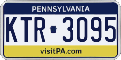 PA license plate KTR3095