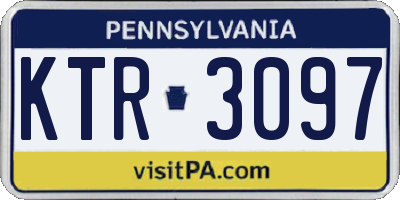 PA license plate KTR3097