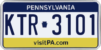 PA license plate KTR3101