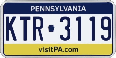 PA license plate KTR3119