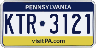 PA license plate KTR3121