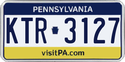 PA license plate KTR3127