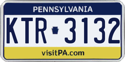PA license plate KTR3132