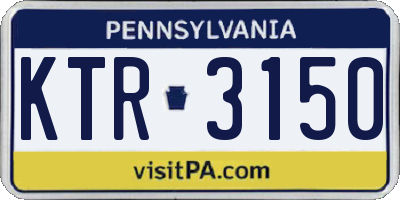 PA license plate KTR3150