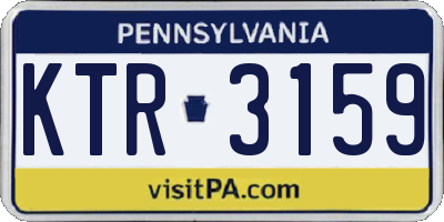 PA license plate KTR3159
