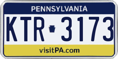 PA license plate KTR3173