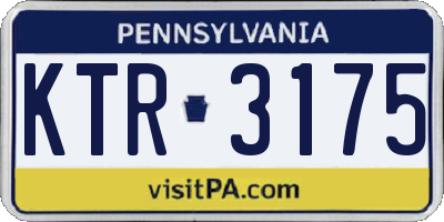 PA license plate KTR3175