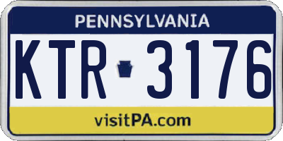 PA license plate KTR3176