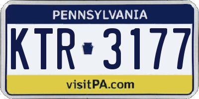 PA license plate KTR3177