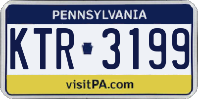 PA license plate KTR3199