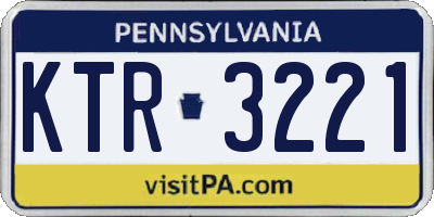 PA license plate KTR3221