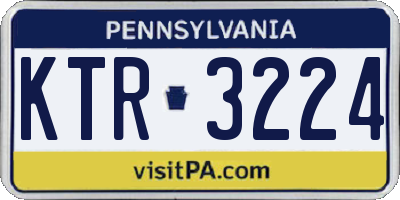 PA license plate KTR3224