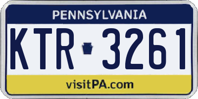 PA license plate KTR3261