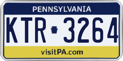 PA license plate KTR3264
