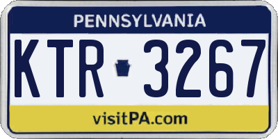 PA license plate KTR3267