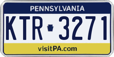 PA license plate KTR3271