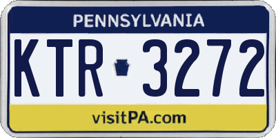 PA license plate KTR3272