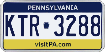 PA license plate KTR3288