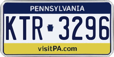PA license plate KTR3296