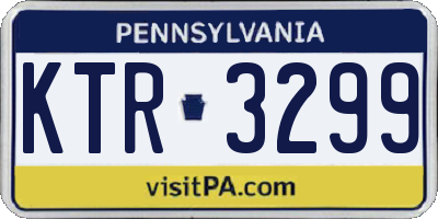 PA license plate KTR3299