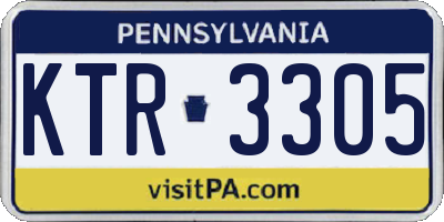 PA license plate KTR3305