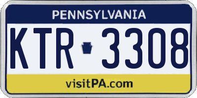 PA license plate KTR3308