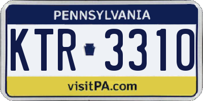 PA license plate KTR3310