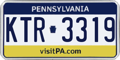 PA license plate KTR3319
