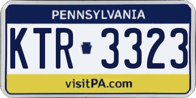 PA license plate KTR3323
