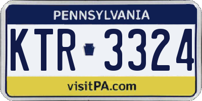 PA license plate KTR3324