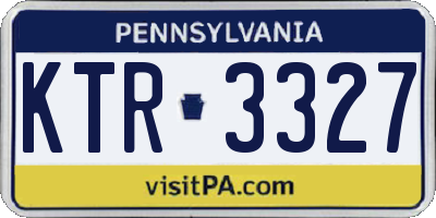 PA license plate KTR3327