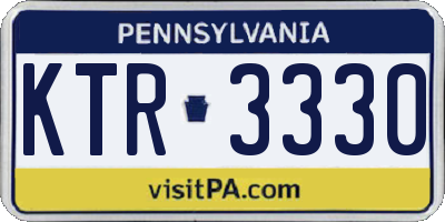 PA license plate KTR3330