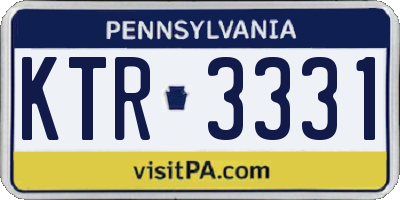 PA license plate KTR3331