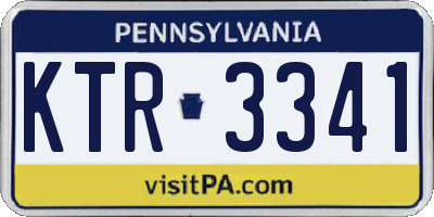 PA license plate KTR3341