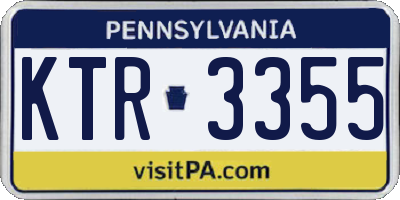 PA license plate KTR3355