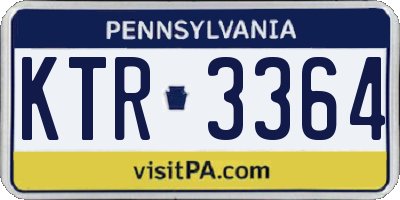 PA license plate KTR3364