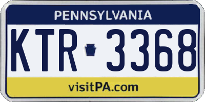 PA license plate KTR3368