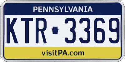 PA license plate KTR3369