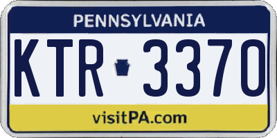 PA license plate KTR3370