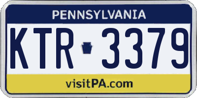 PA license plate KTR3379