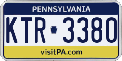 PA license plate KTR3380