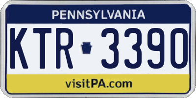 PA license plate KTR3390