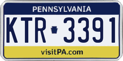 PA license plate KTR3391