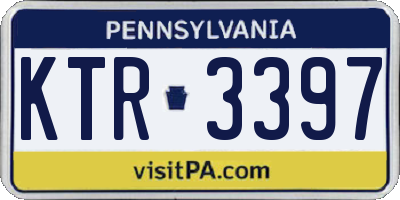 PA license plate KTR3397
