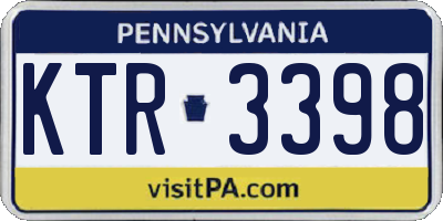 PA license plate KTR3398