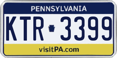 PA license plate KTR3399