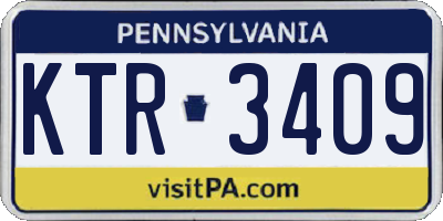PA license plate KTR3409