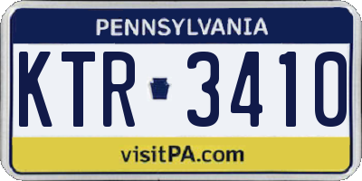 PA license plate KTR3410