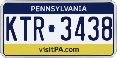 PA license plate KTR3438