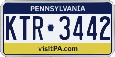 PA license plate KTR3442